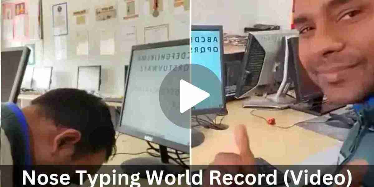 Nose Typing World Record (Video)