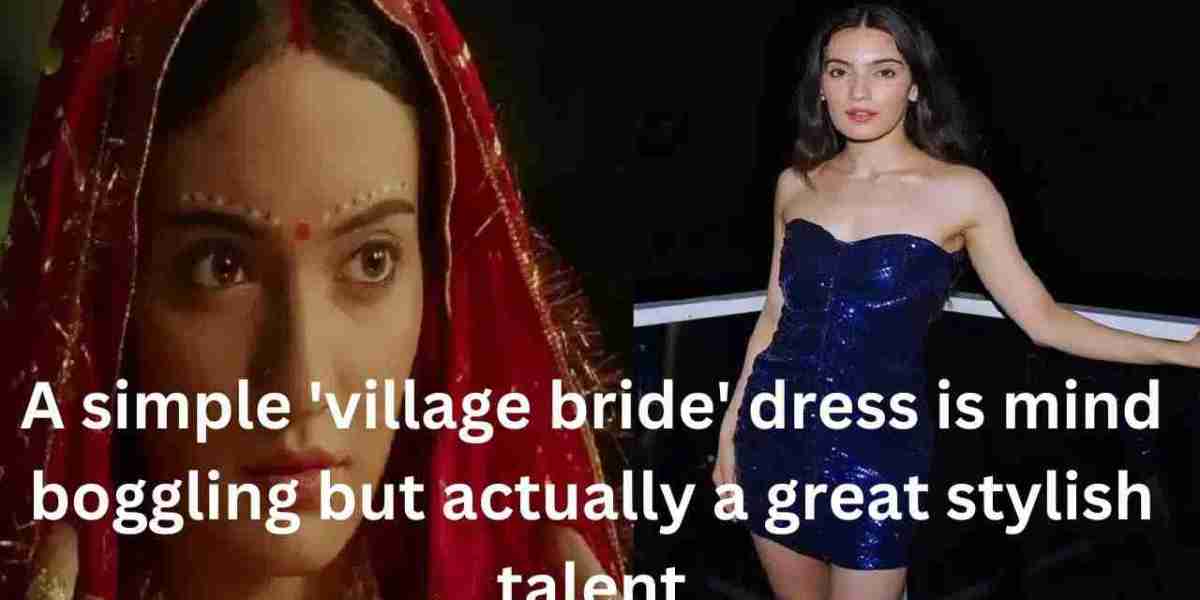 A simple ‘village bride’ dress is mind boggling but actually a great stylish talent