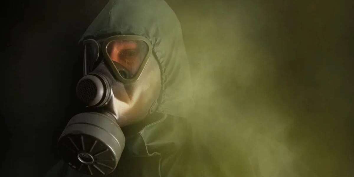 What toxic gases enter the body with breathing?