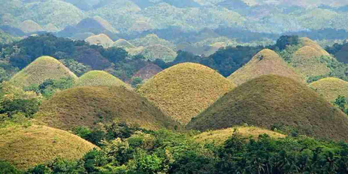 Strange mountains lined up in the middle of the forest, this is like a strange game of nature