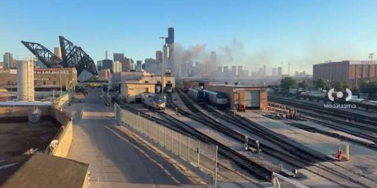 Man injured when train catches fire in Chicago Amtrak yard