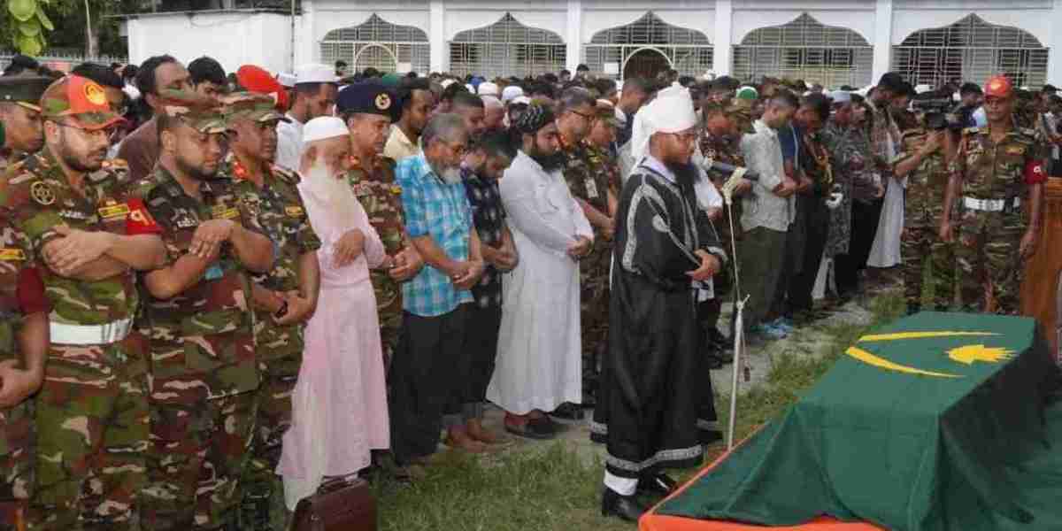 Lieutenant Tanzim was laid to rest in his village