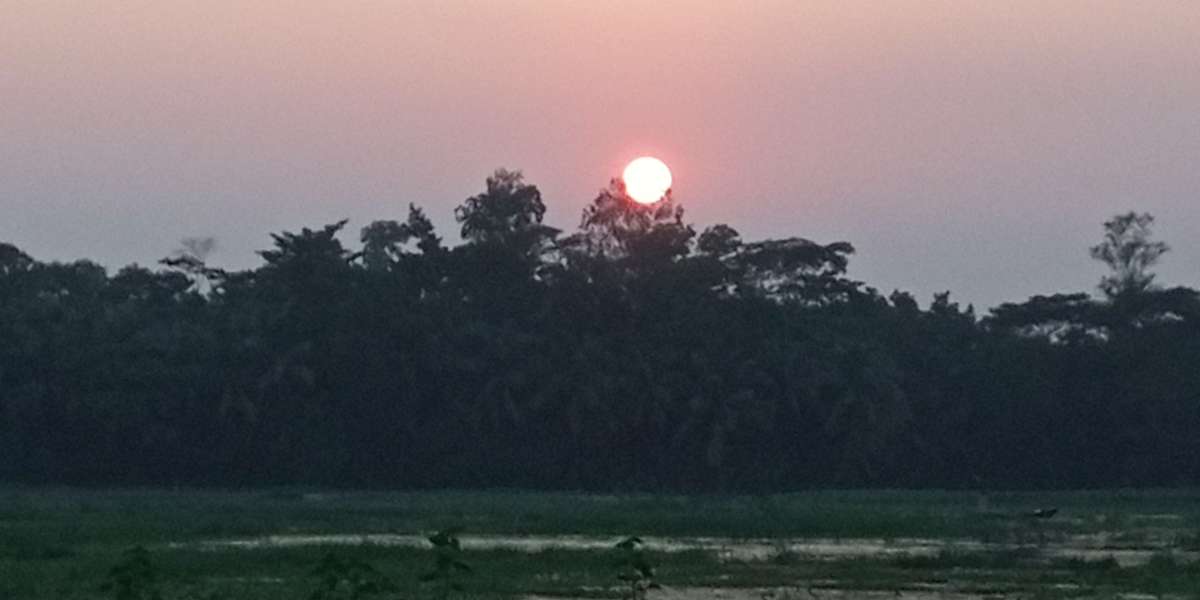 সূর্যাস্তের দৃশ্য প্রকৃতির এক অপরূপ সৌন্দর্য