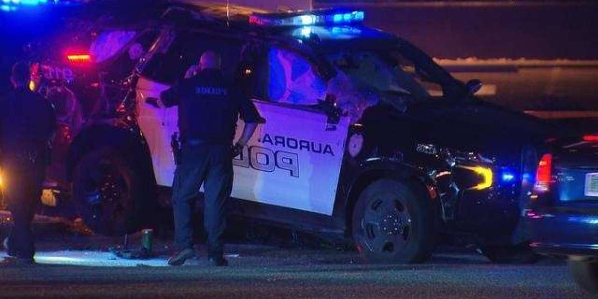 Vehicle crashes into police car with lights on, results in 4 people with injuries in Colorado