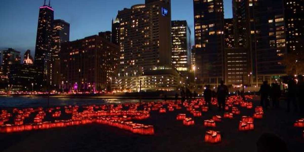 Advocates light candles on Chicago's lakefront for victims of domestic violence