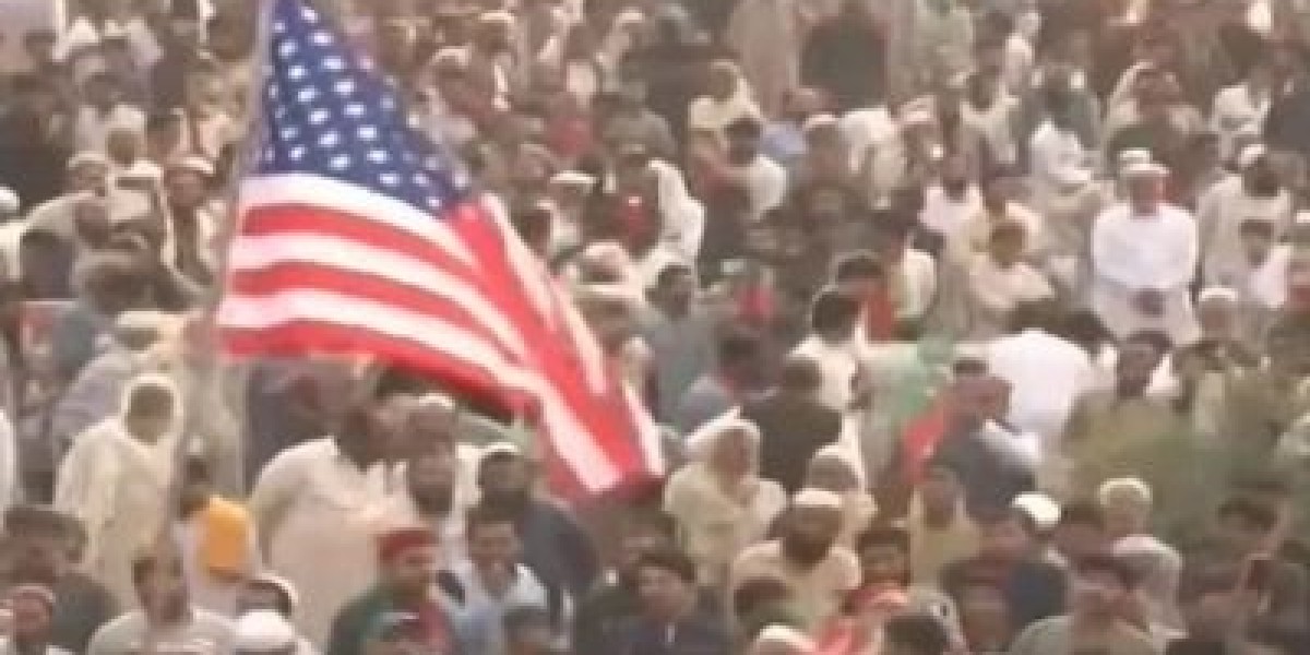 Imran Khan's party in the United States flag!